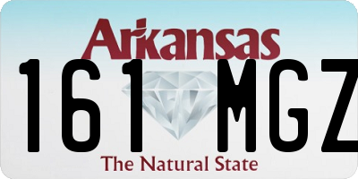 AR license plate 161MGZ