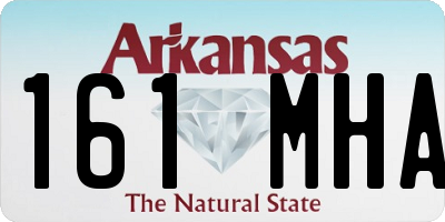 AR license plate 161MHA