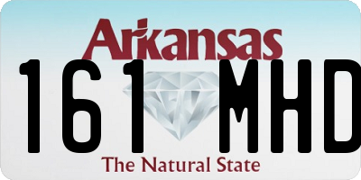AR license plate 161MHD