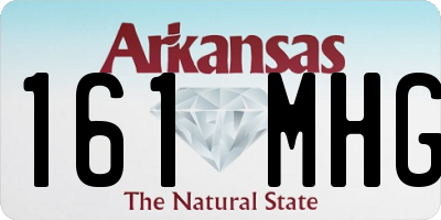 AR license plate 161MHG