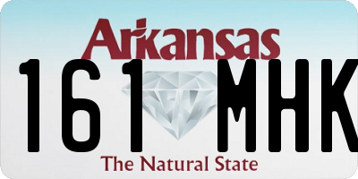 AR license plate 161MHK