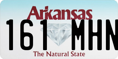 AR license plate 161MHN