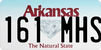 AR license plate 161MHS