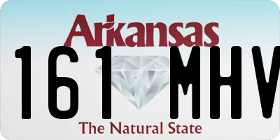 AR license plate 161MHV