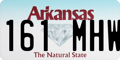 AR license plate 161MHW