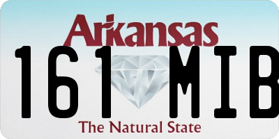 AR license plate 161MIB