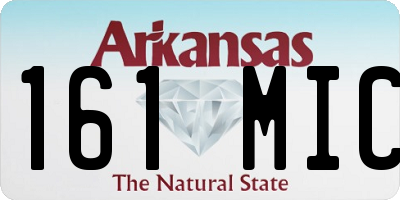AR license plate 161MIC