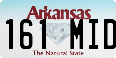 AR license plate 161MID
