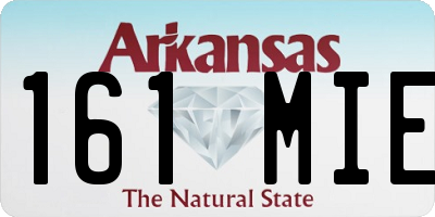 AR license plate 161MIE