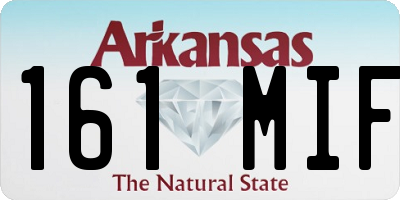 AR license plate 161MIF