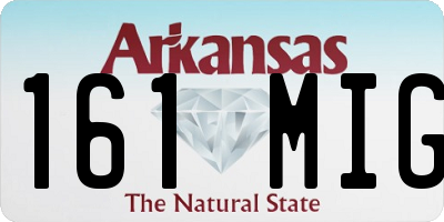 AR license plate 161MIG