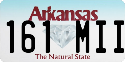 AR license plate 161MII
