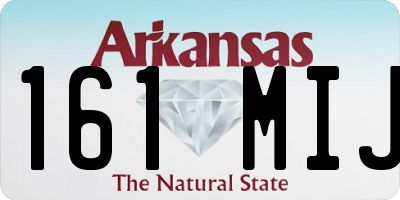 AR license plate 161MIJ