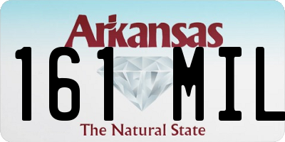 AR license plate 161MIL