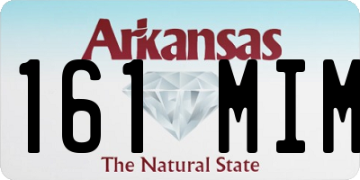 AR license plate 161MIM