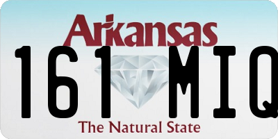 AR license plate 161MIQ