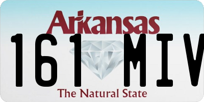 AR license plate 161MIV