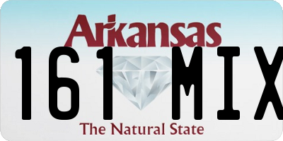 AR license plate 161MIX