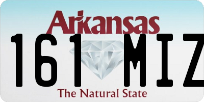 AR license plate 161MIZ