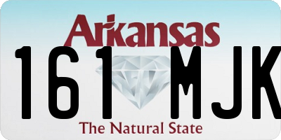 AR license plate 161MJK
