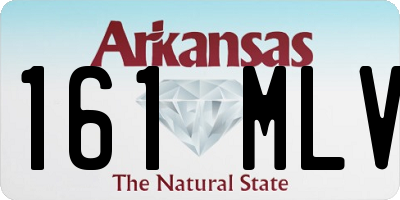 AR license plate 161MLV