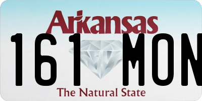 AR license plate 161MON
