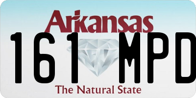 AR license plate 161MPD