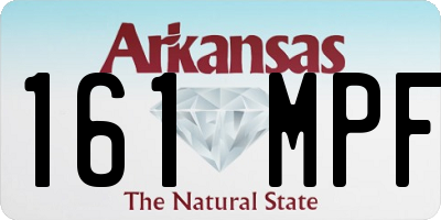 AR license plate 161MPF