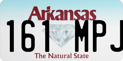 AR license plate 161MPJ
