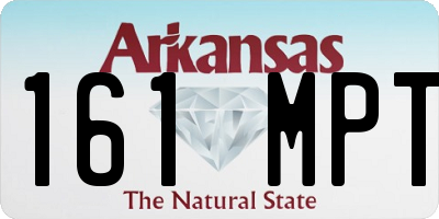 AR license plate 161MPT