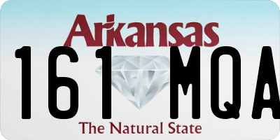 AR license plate 161MQA
