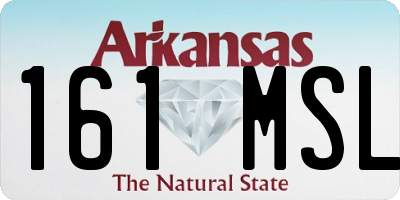 AR license plate 161MSL
