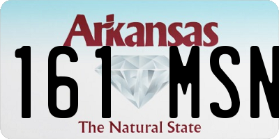 AR license plate 161MSN