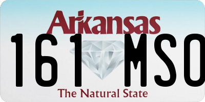 AR license plate 161MSO