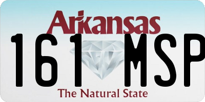 AR license plate 161MSP