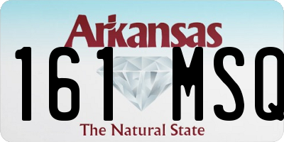 AR license plate 161MSQ