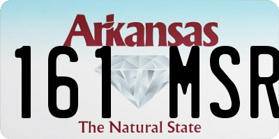 AR license plate 161MSR