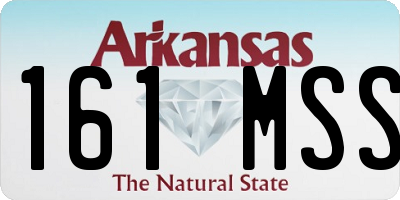 AR license plate 161MSS