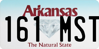 AR license plate 161MST
