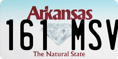 AR license plate 161MSV
