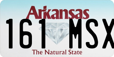 AR license plate 161MSX