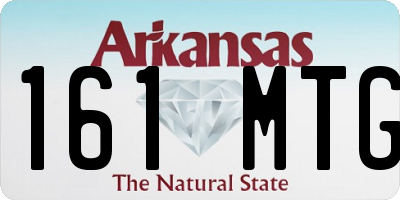 AR license plate 161MTG