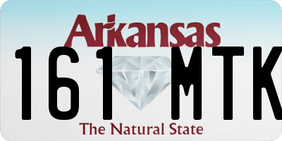 AR license plate 161MTK
