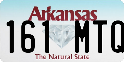 AR license plate 161MTQ