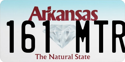 AR license plate 161MTR