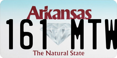 AR license plate 161MTW