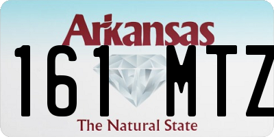 AR license plate 161MTZ