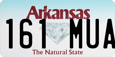 AR license plate 161MUA