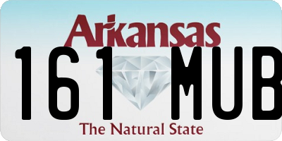 AR license plate 161MUB