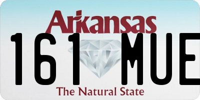 AR license plate 161MUE